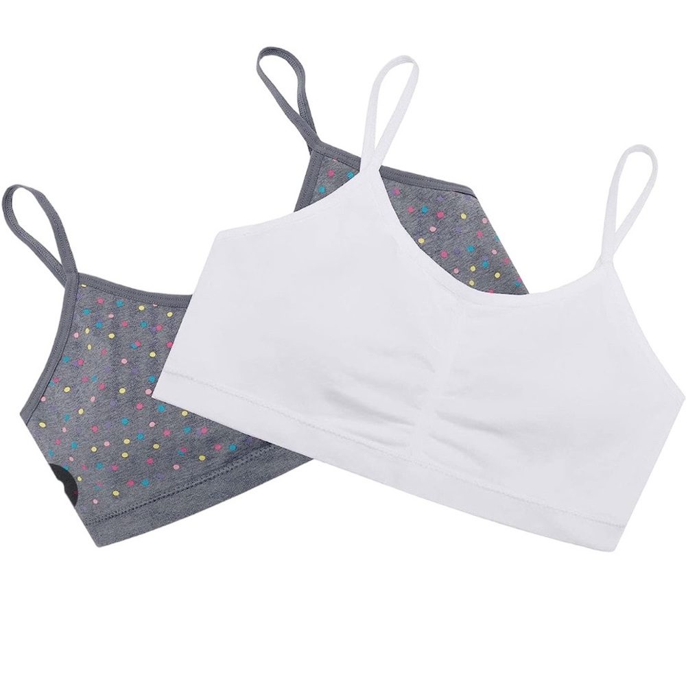 ••NWT Forbemk Girls Slim Soft Cup Bras W|Removable Padding Cotton Breathable 2